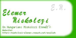 elemer miskolczi business card